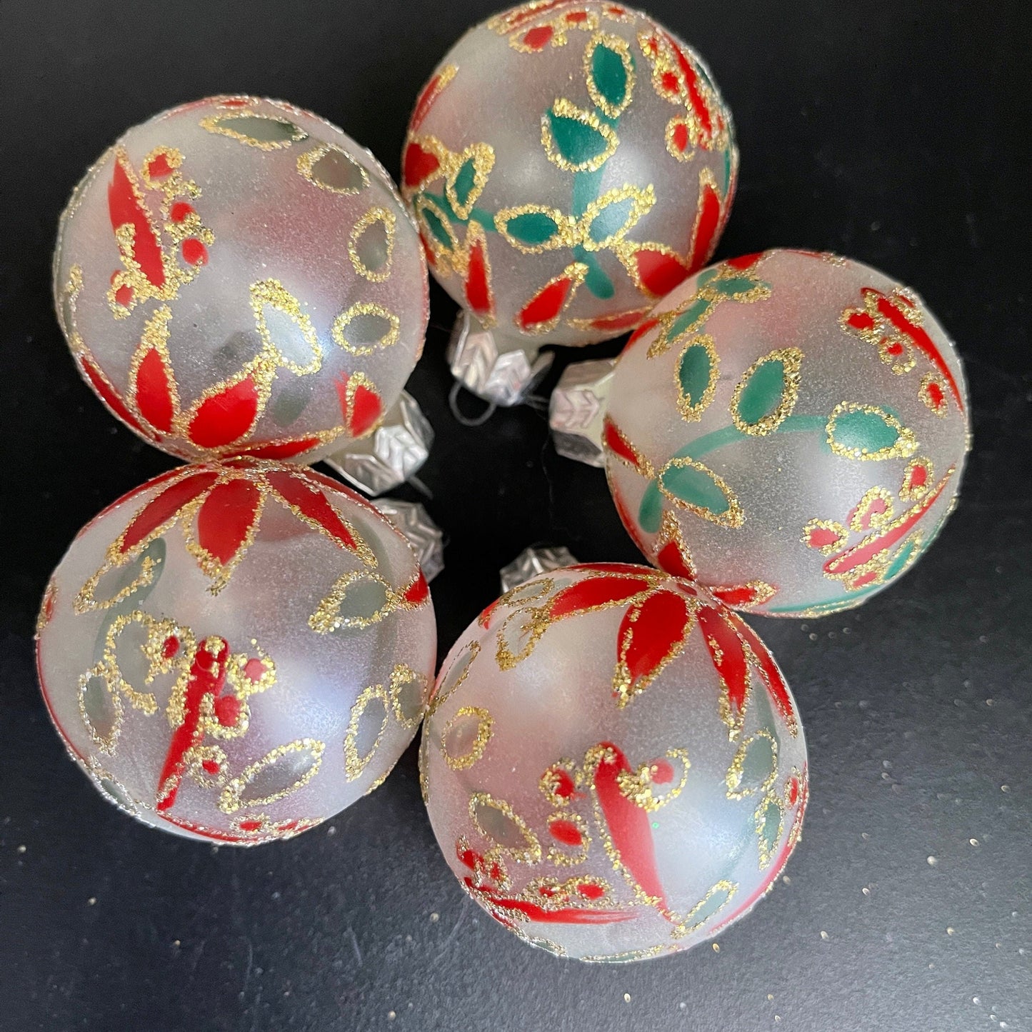 Precious painted glass ball 1.5 inch Christmas ornaments choice of sets see pictures and variations*