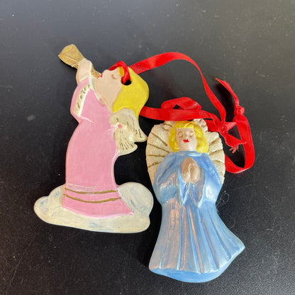 Precious Angels choice of painted ceramic Christmas ornaments