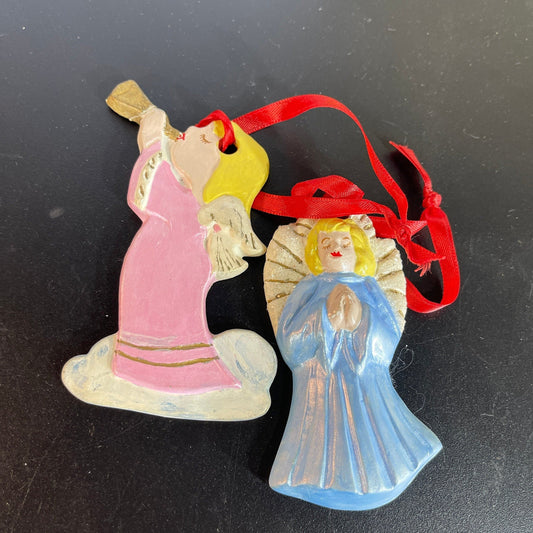 Precious Angels choice of painted ceramic Christmas ornaments