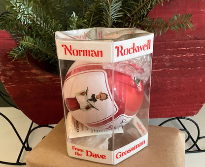 Norman Rockwell from the Dave Grossman Design Collection Limited Edition Dated 1982 Satin Ball Ornament