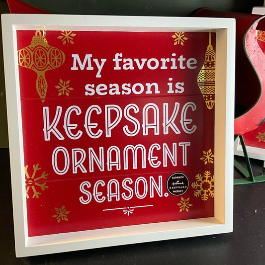 Hallmark My favorite season keepsake ornament season ornament display wall hanging