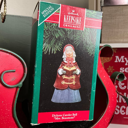 Hallmark Dickens Caroler Bell Keepsake ornament se pictures and variations*