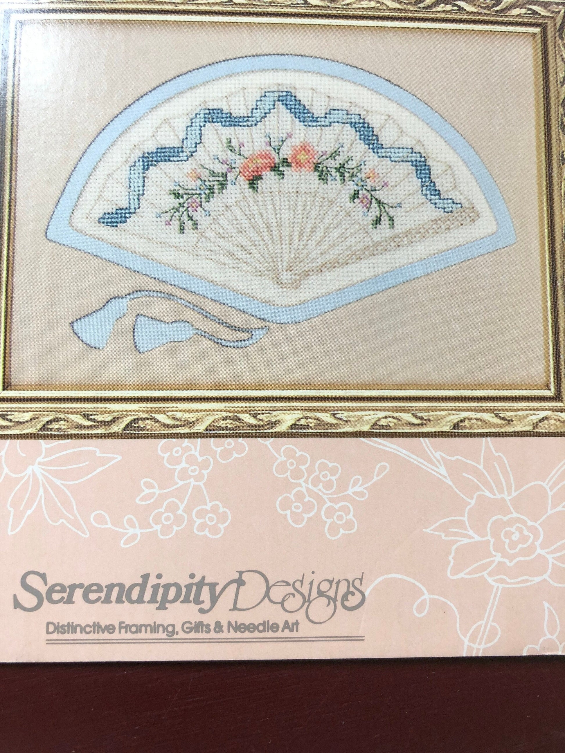 Serendipity Designs, Set of 2, Sweet Briar Vintage 1994, 117 by 80, and Carolines Fan Vintage 1990, 90 by 48, Counted Cross Stitch Patterns