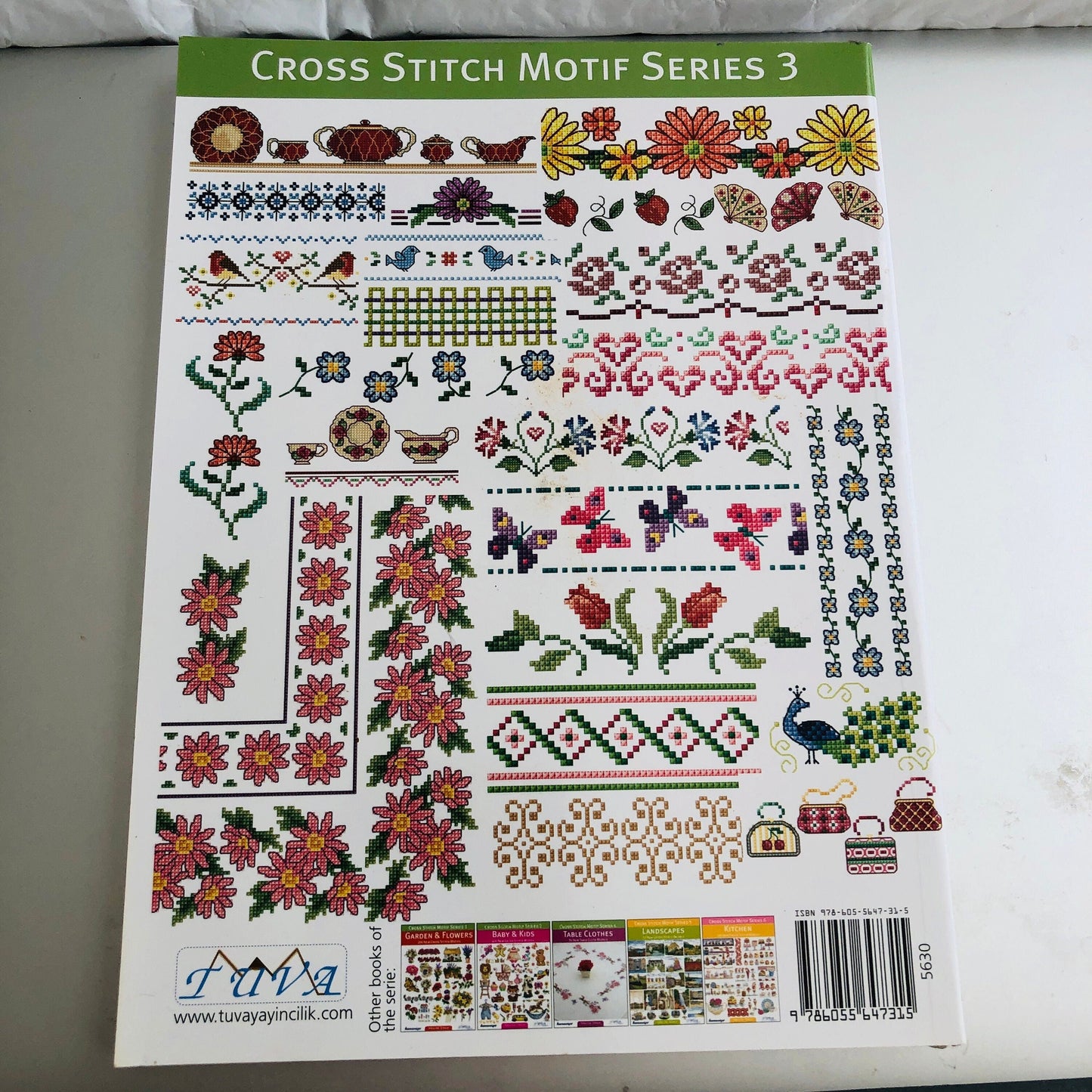 Cross Stitch Motif Series 2, Baby & Kids, and Series 3, Borders, Set Of 2, Cross Stitch Soft Cover Books