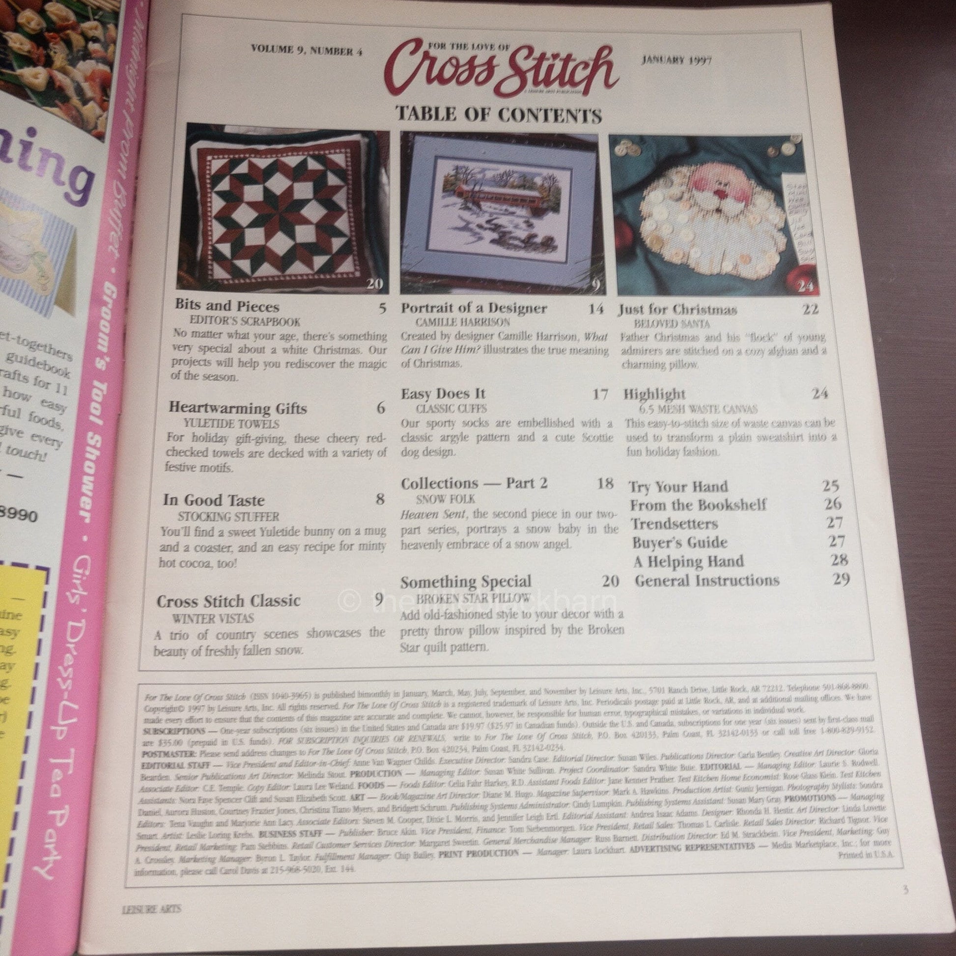 For the Love of Cross Stitch, Leisure Arts Publication, Year 1997*