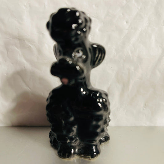 Goebel, Miniature Black Poodle, KT161, W Germany, Vintage, Porcelain, Collectible Figurine, 3 By 1.5 By 1.5 Inches