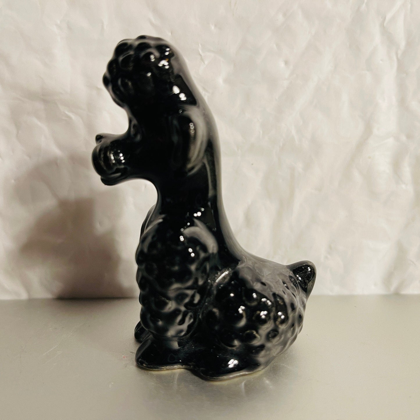 Goebel, Miniature Black Poodle, KT161, W Germany, Vintage, Porcelain, Collectible Figurine, 3 By 1.5 By 1.5 Inches