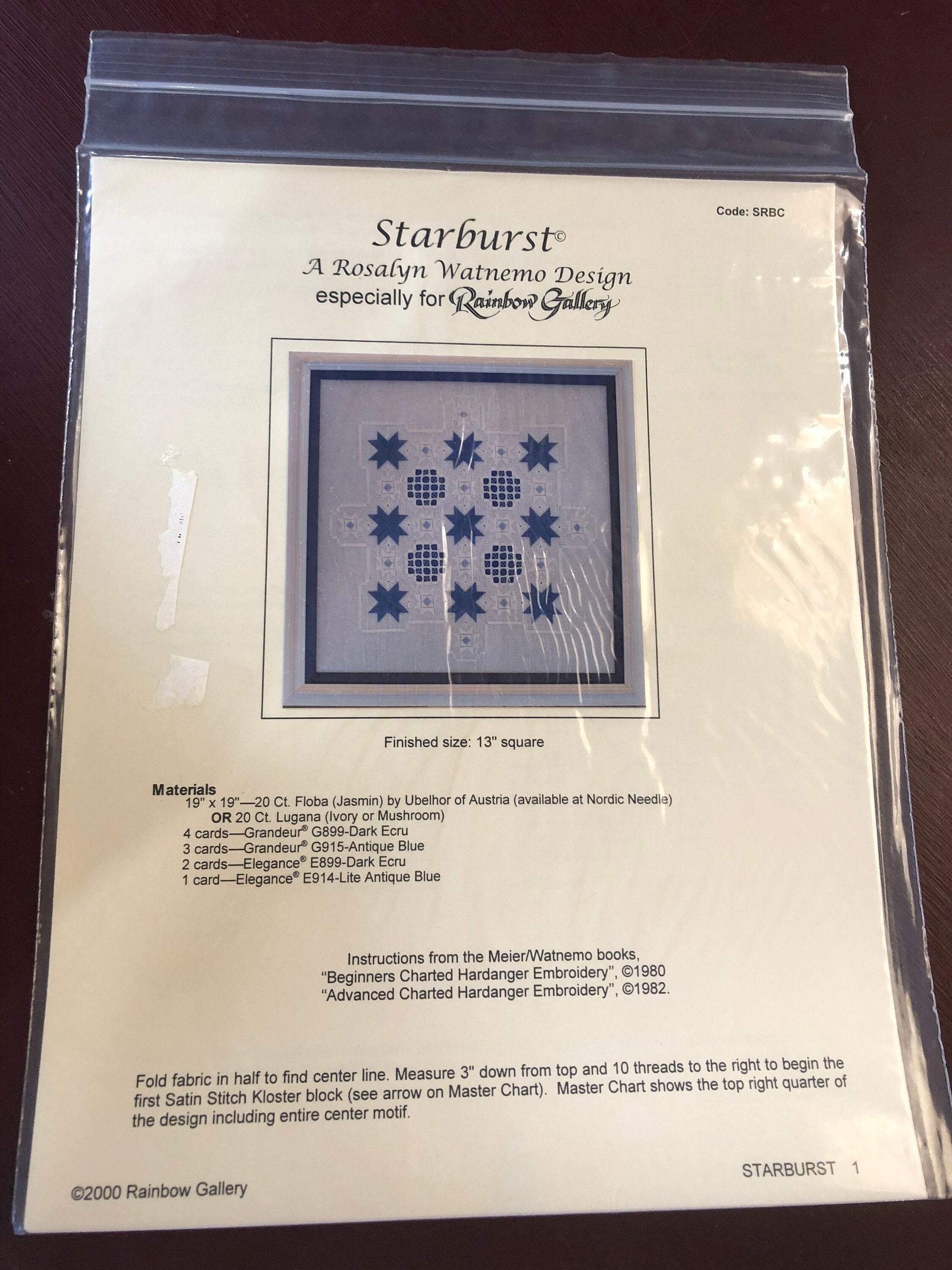 Rainbow Gallery, Starburst, Counted Cross Stitch Pattern