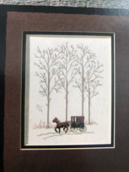 Graphique Needle Arts, Country Scenes, Leaflet #3, vintage 1979, Counted Cross Stitch Kit