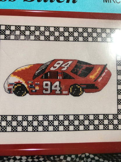 Number 94, T-Bird Stock Car, Vintage Motor Racing Cross Stitch Chart