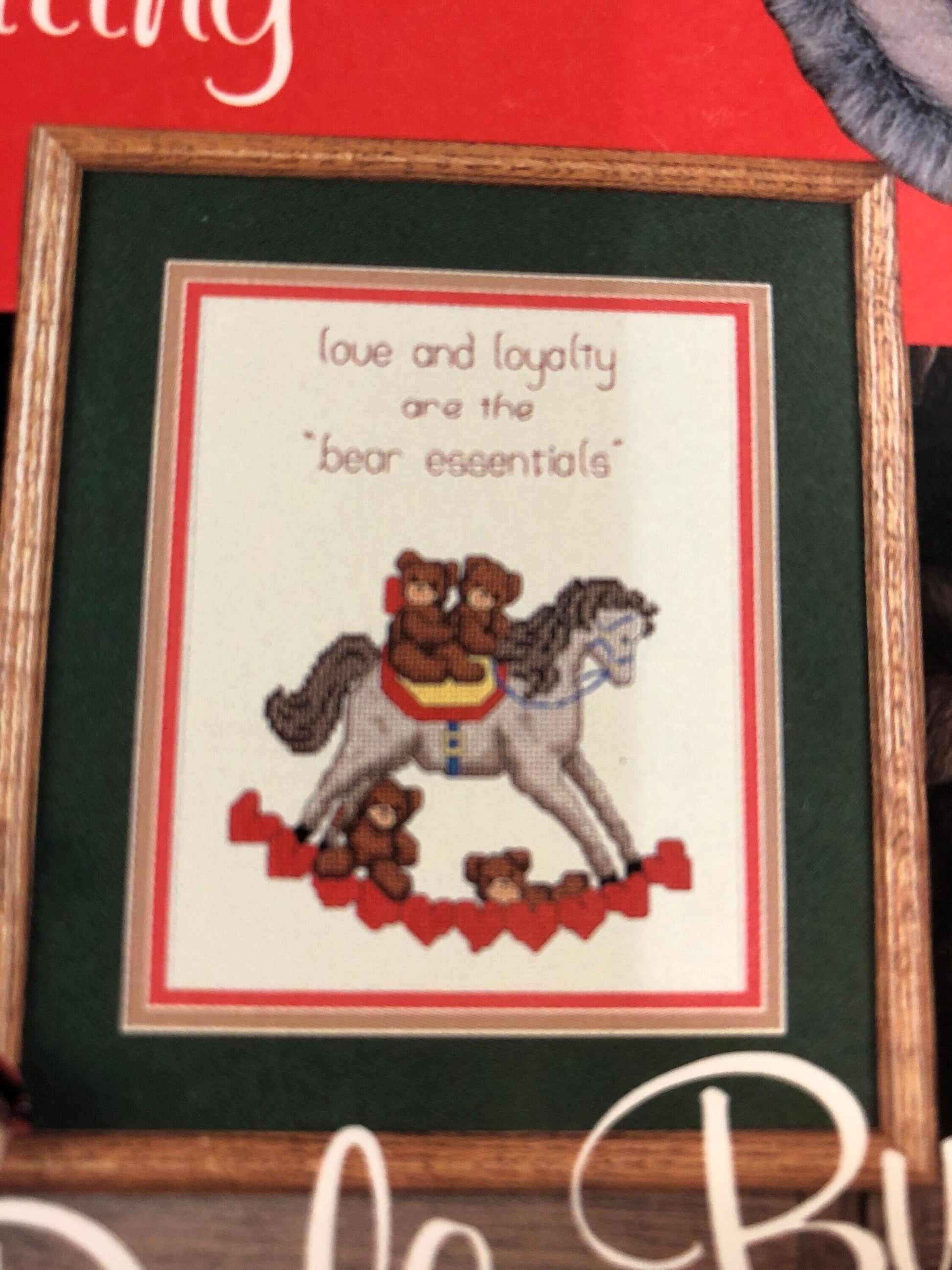 Dale Burdett, Set of 2, Sentiments That Bear Repeating 1986, Country Keepers 1984, Vintage Counted Cross Stitch Pattern Books