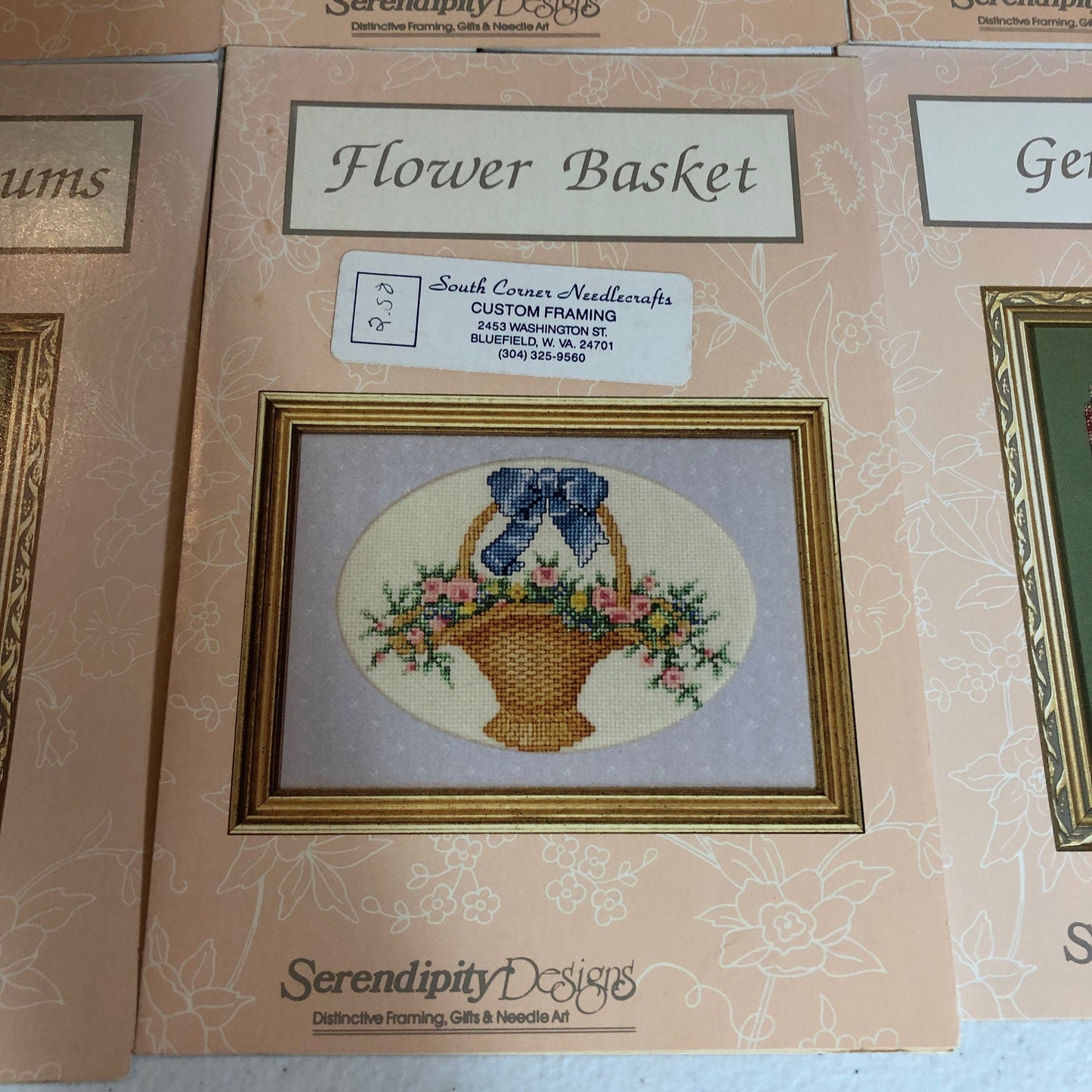 Serendipity Designs, Set Of 6, Vintage 1990, Counted Cross Stitch Chart*