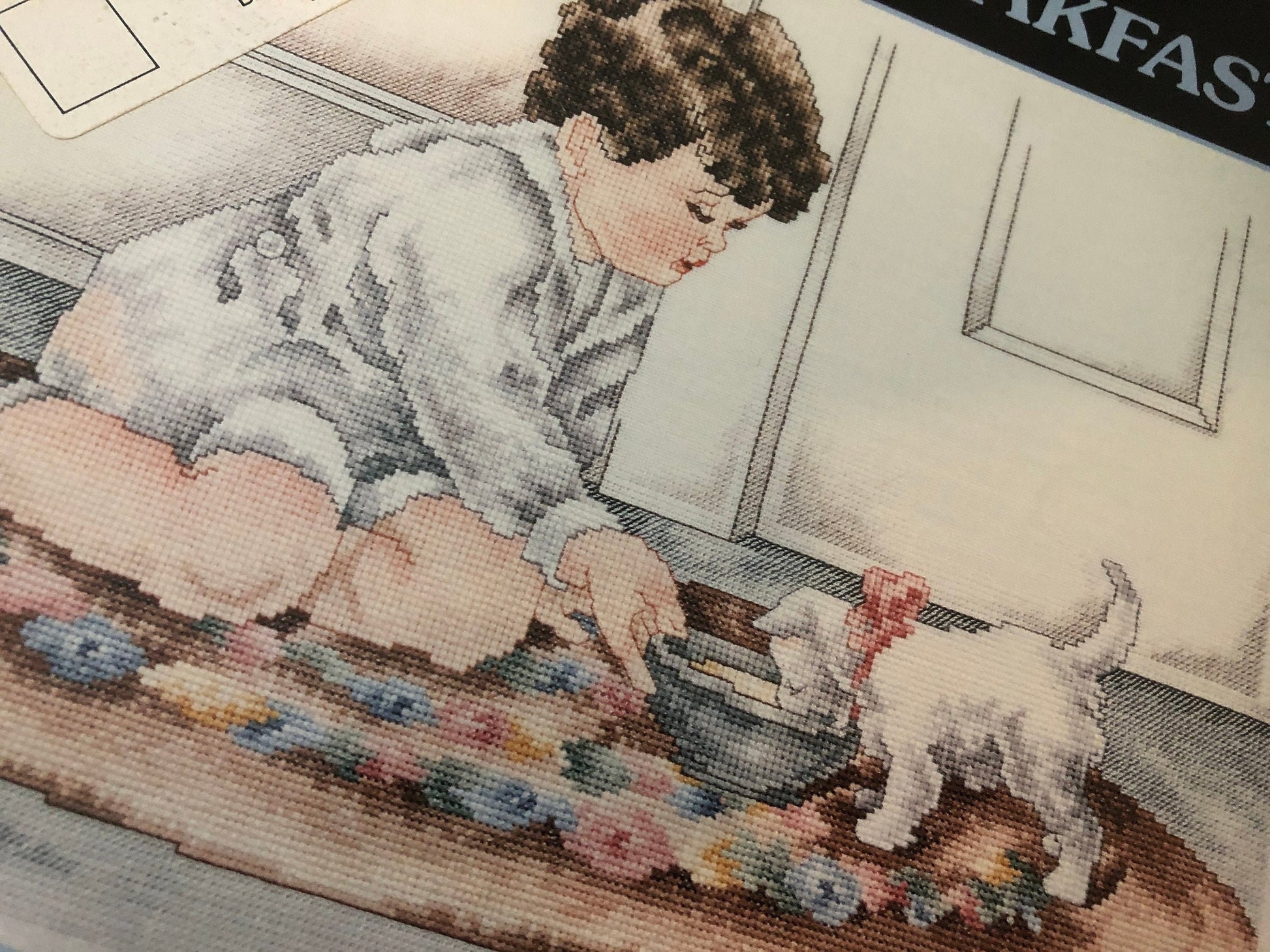 Stoney Creek Collection, Bessie Pease Gutmann&#39;s, Kitty&#39;s Breakfast, Vintage 1995, Counted Cross Stitch Pattern