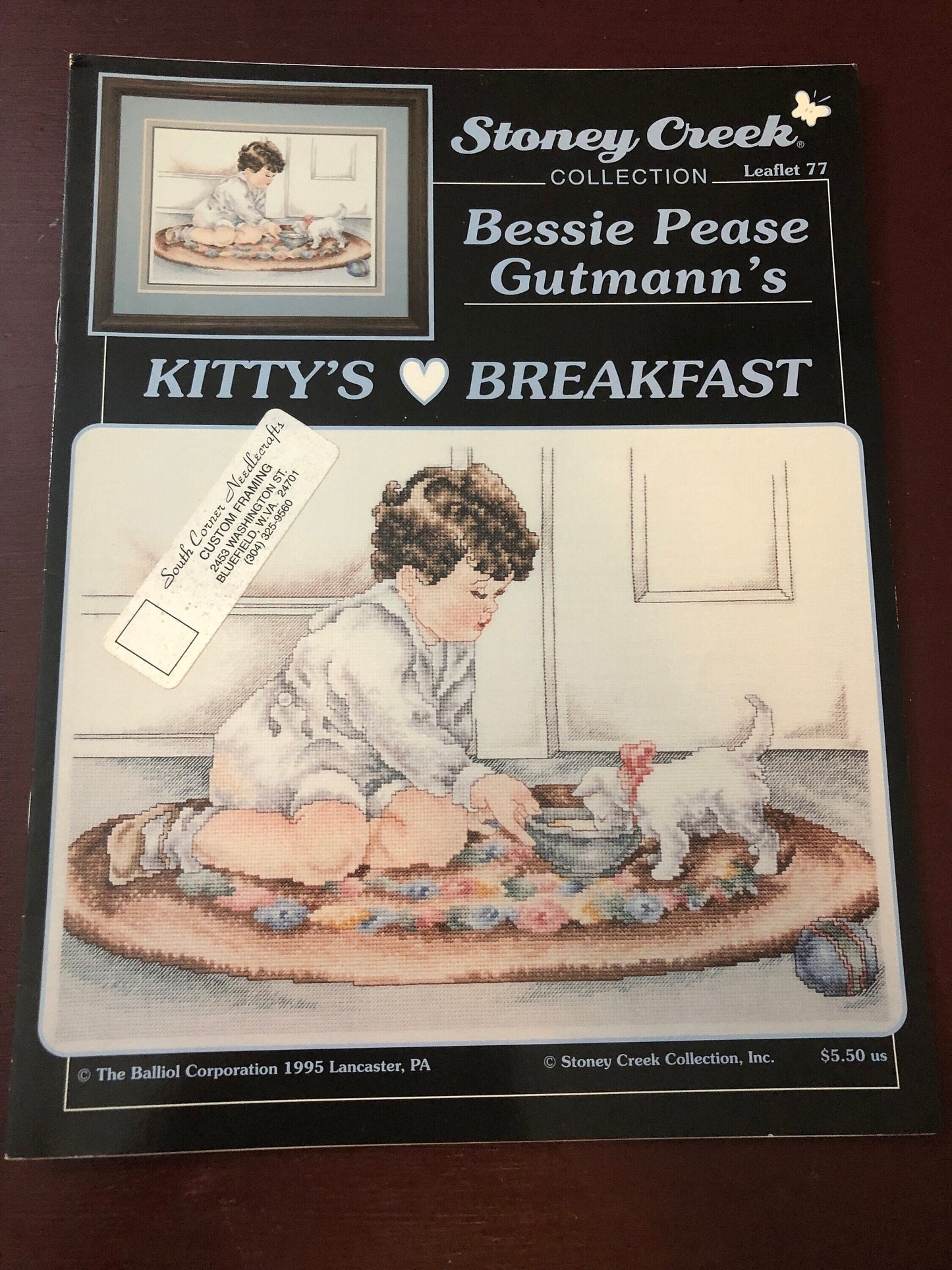 Stoney Creek Collection, Bessie Pease Gutmann&#39;s, Kitty&#39;s Breakfast, Vintage 1995, Counted Cross Stitch Pattern