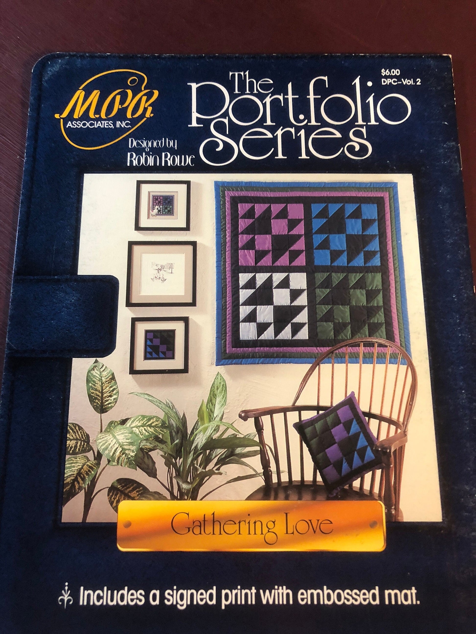 MPR associates, The Portfolio Series, Gathering Love, Vintage 1986, Counted Cross Stitch Chart with Embossed Mat and Print