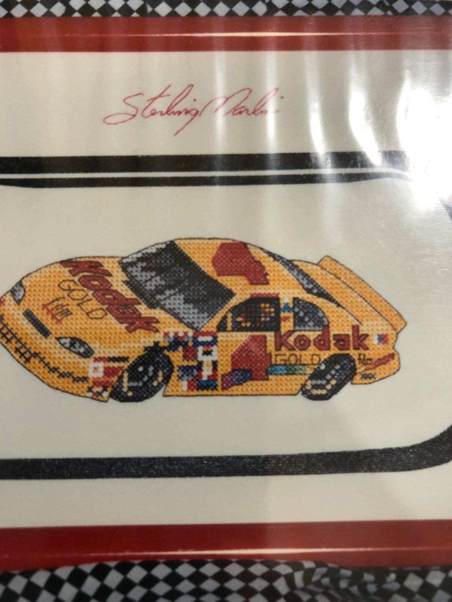 Number 4, Sterling Marlin&#39;s, Grand Prix, Vintage Motor Racing Cross Stitch Chart