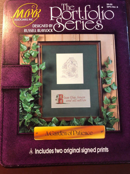 The Portfolio Series, A Garden of Patience, Vintage 1987, Counted Cross Stitch Pattern