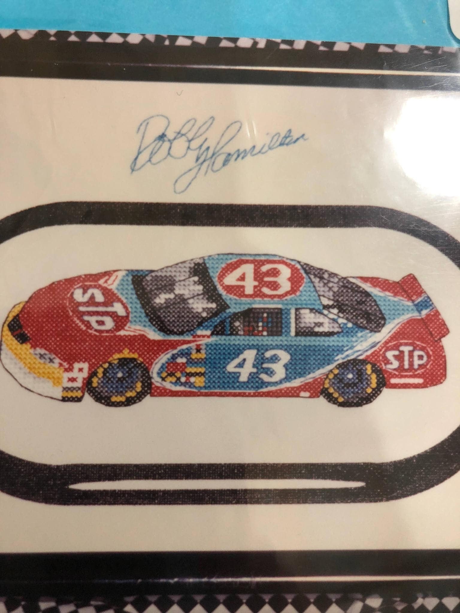 Number 43, Bobby Hamilton&#39;s, Grand Prix Vintage Motor Racing Cross Stitch Chart