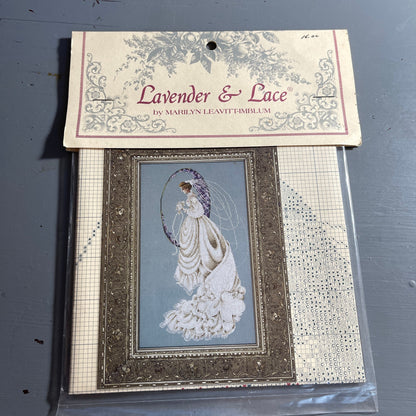 Lavender & Lace, Spring Bride, 55, Stitch Count 136 by 279, Counted Cross Stitch Chart