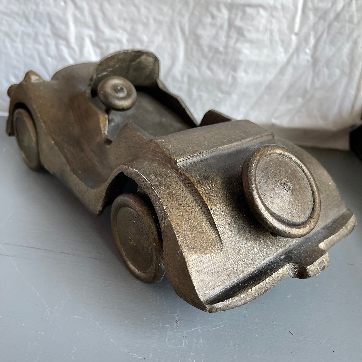 Cast Metal, Antique Roadster Car Reproduction, with Working Wheels, Vintage Transportation Collectible Figurine*