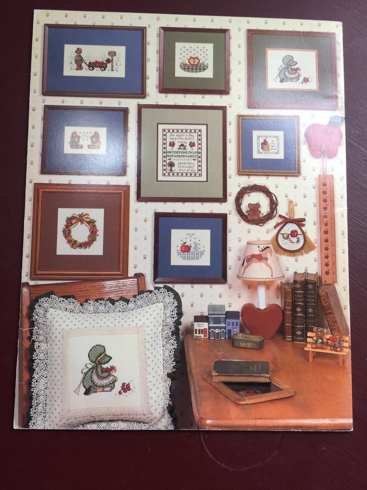 Canterbury Designs &quot;Country Apple Orchard&quot; by Kristy Goodin Soard Book 32 Vintage 1985 Counted Cross Stitch Chart