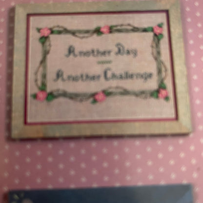 Rayna Designs, Another Day, Another Challenge, L-121, Vintage, Counted Cross Stitch Chart