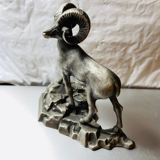 Hallmark Cards, Little Gallery, Reach For the Summit, Vintage 1978, Pewter Ram Figurine*