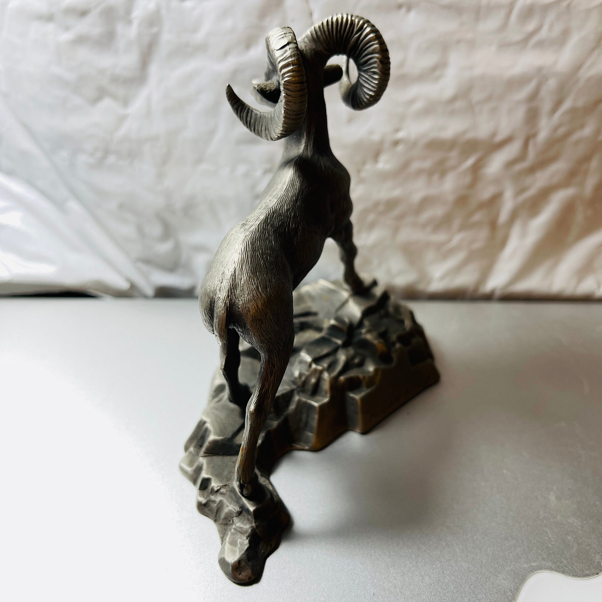 Hallmark Cards, Little Gallery, Reach For the Summit, Vintage 1978, Pewter Ram Figurine*