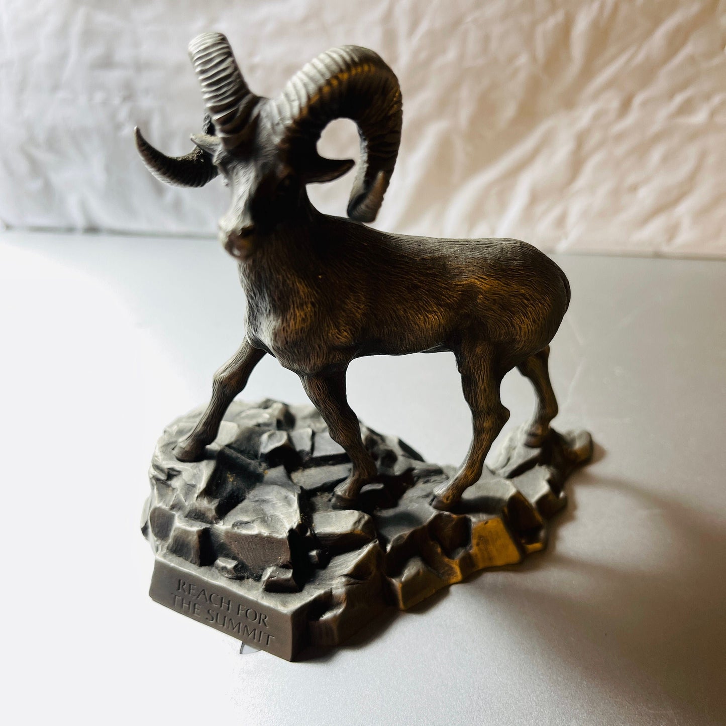 Hallmark Cards, Little Gallery, Reach For the Summit, Vintage 1978, Pewter Ram Figurine*