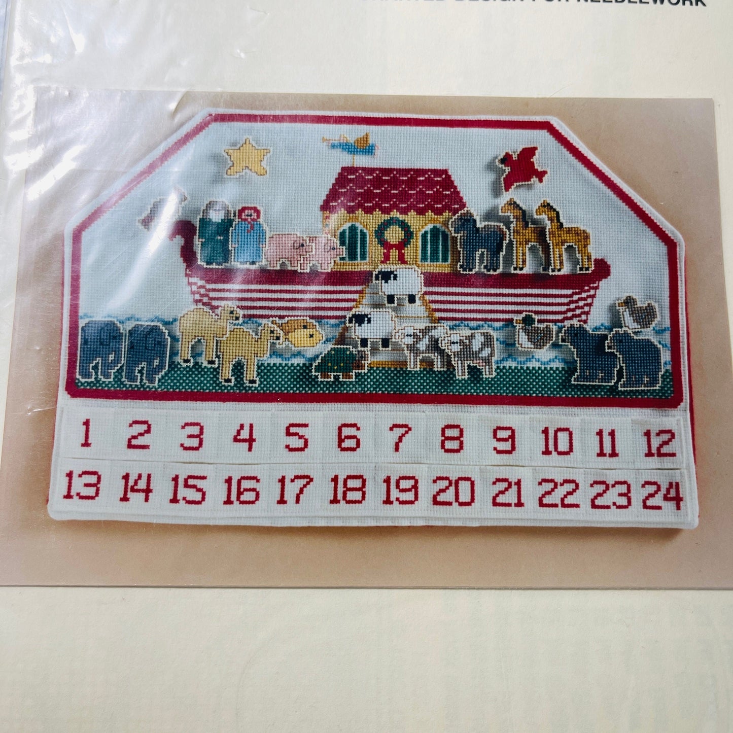 Creative Moments, Noah&#39;s Ark Advent Calendar, Design #834, Counted Cross Stitch Chart