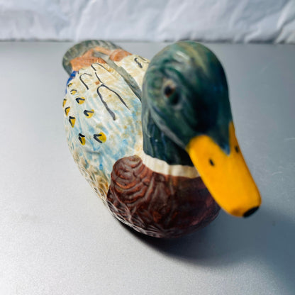 Weiss, Mallard Duck, hand painted porcelain, made in Brazil, vintage collectible figurine