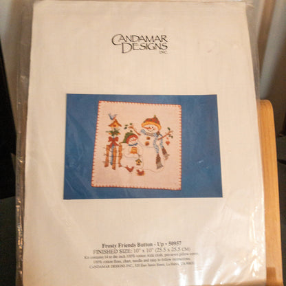 Candamar Designs, Frosty Friends Button-Up, Cross Stitch Kit