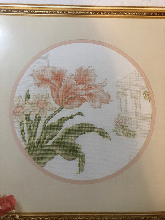 An English Garden, April View, By Carolyn Meacham, Serendipity Designs, Vintage 1989, Counted Cross Stitch Design