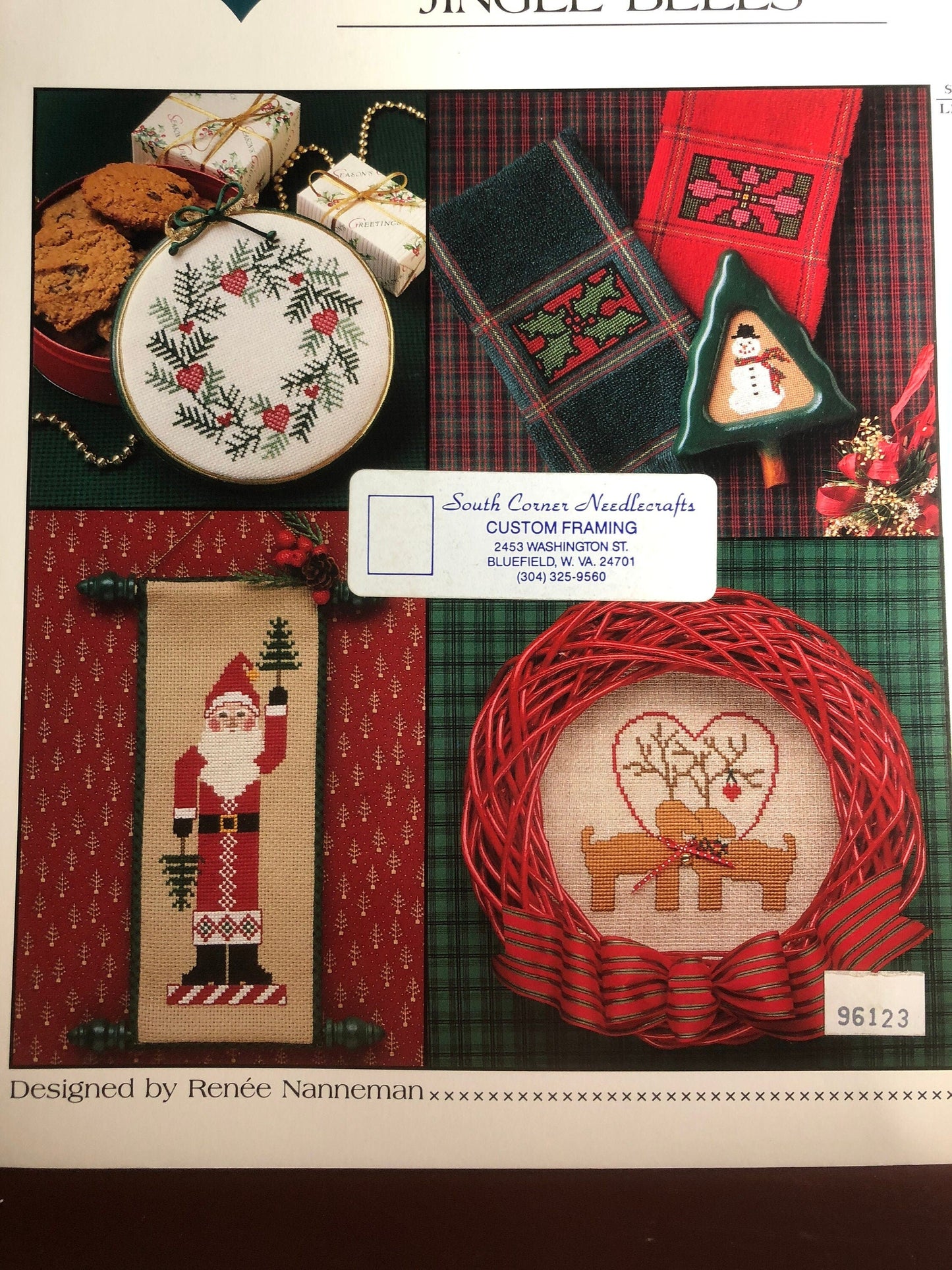 The Need&#39;l Love Company, Jingle Bells, Designed by, Renee Nanneman, Vintage 1989, Counted Cross Stitch, Pattern Book