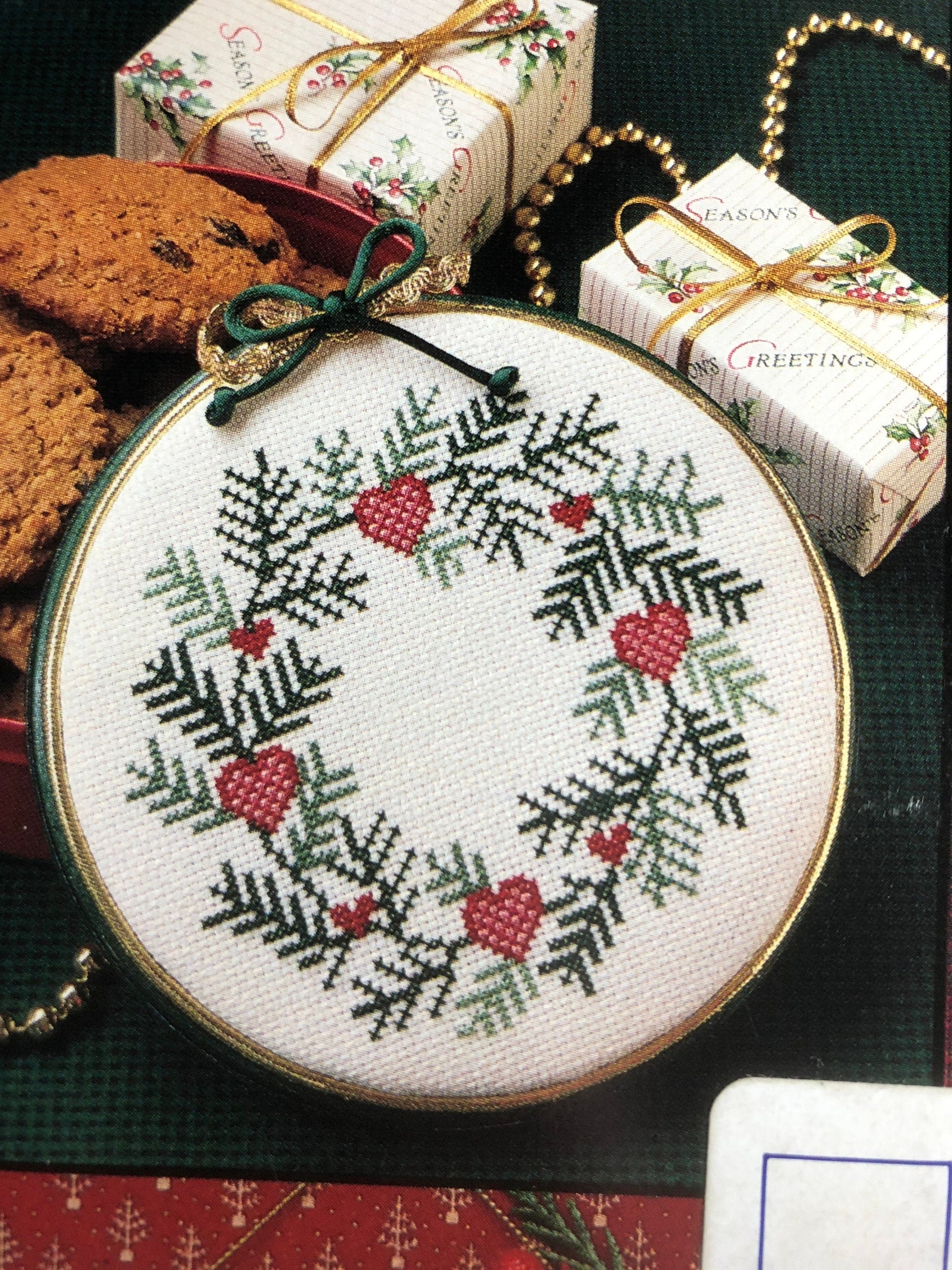 The Need&#39;l Love Company, Jingle Bells, Designed by, Renee Nanneman, Vintage 1989, Counted Cross Stitch, Pattern Book