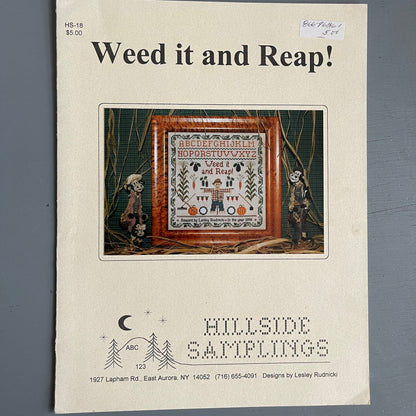 Hillside Samplings Weed it and Reap! Vintage 1996 Counted Cross Stitch Chart