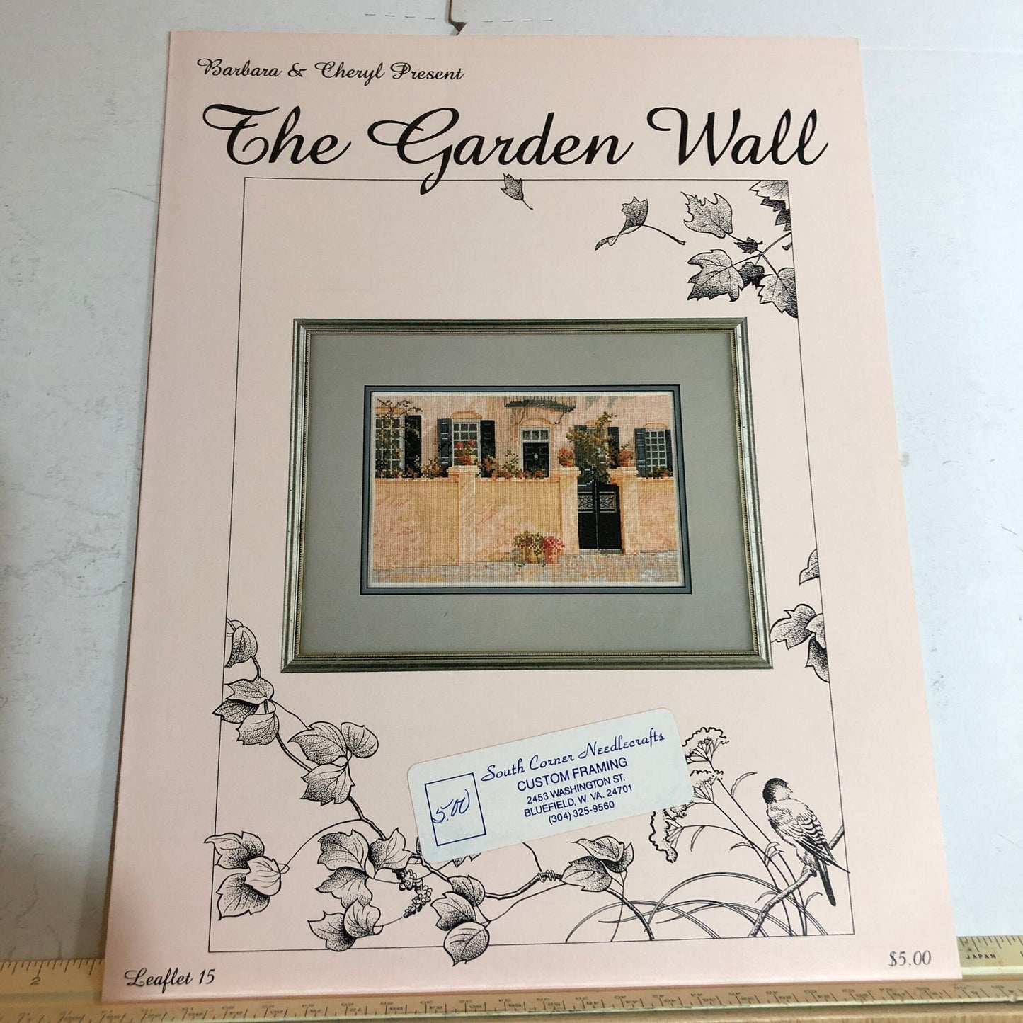 Barbara & Cheryl, The Garden Wall, Leaflet 15, Vintage 1989, Counted Cross Stitch Chart*