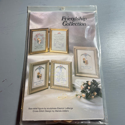 Friendship Collection Choice Of Counted Cross Stitch Charts With with Bas-Relief Figure Embellishment Included