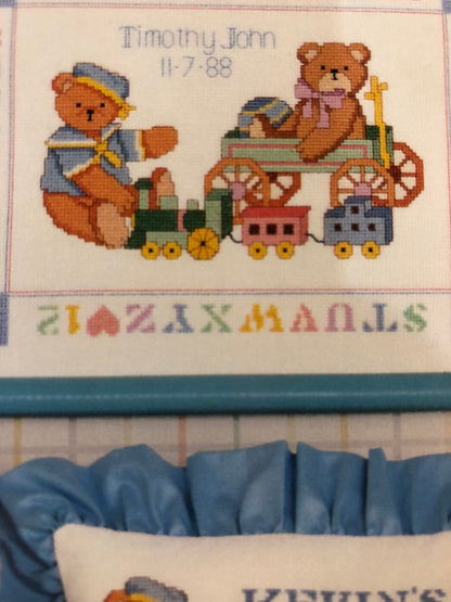 Dimension, Birthday Bears, Vintage 1987, Counted Cross Stitch Pattern Book