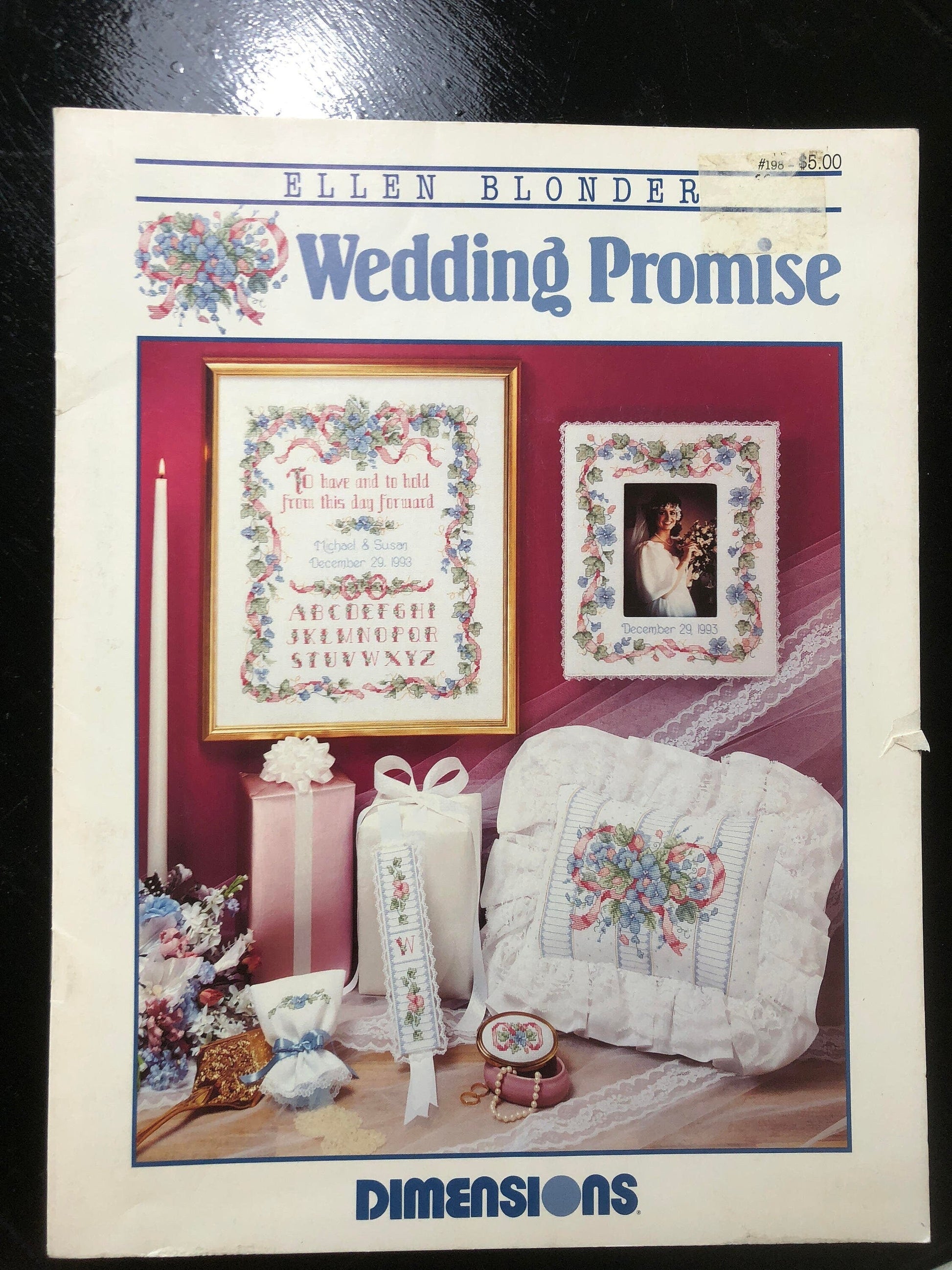 Dimensions, Ellen Blonder, Wedding Promise, Vintage, 1991, Counted Cross Stitch Pattern