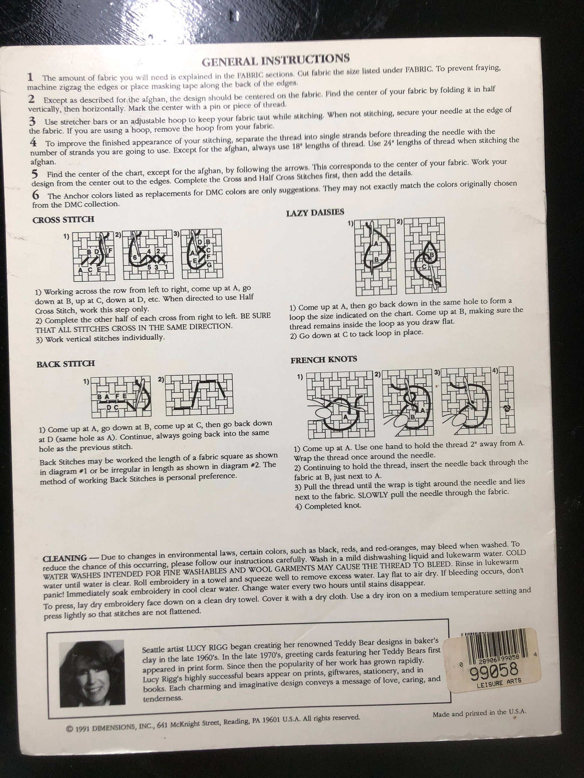 Dimensions, Lucy Rigg, My Family&#39;n Me, Vintage, 1991, Counted Cross Stitch Pattern