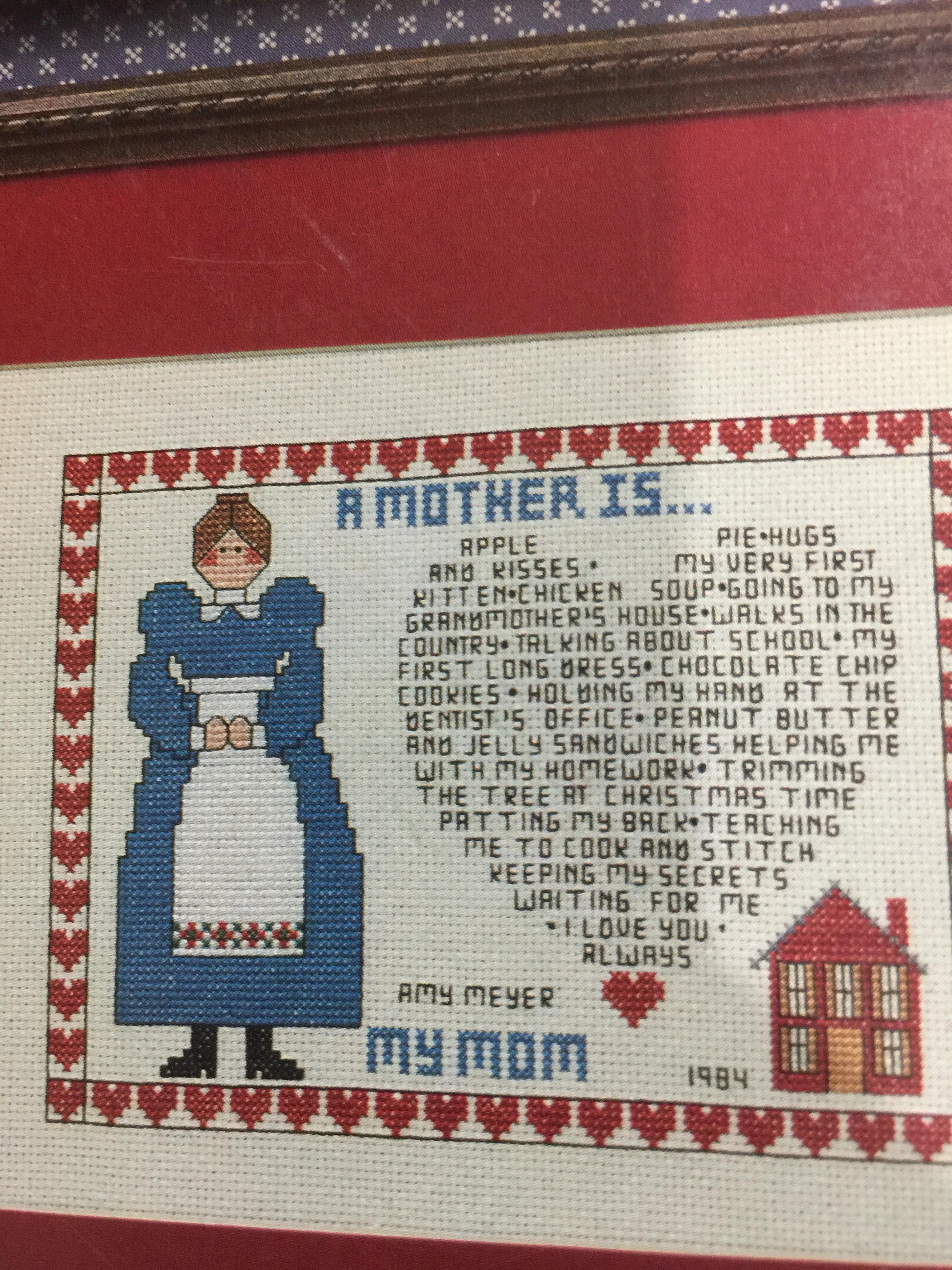 Leisure Arts &quot;To Mom and Dad with love&quot; designed by Polly Carbonari Leaflet 294 Vintage 1984 Counted Cross stitch Pattern