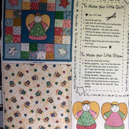 Mini Angel Quilt Fabric Panel