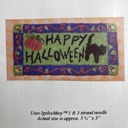 Pep&#39;r Pot Choice of Punchneedle Embroidery Patterns By Charlotte Dudney Happy Halloween, Pumpkin Patch, or Give Thanks