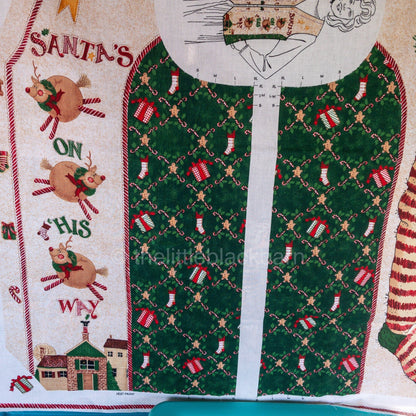 Daisy Kingdom, Ho Ho Ho Vest Fabric Panel Adult Sizes 8-22