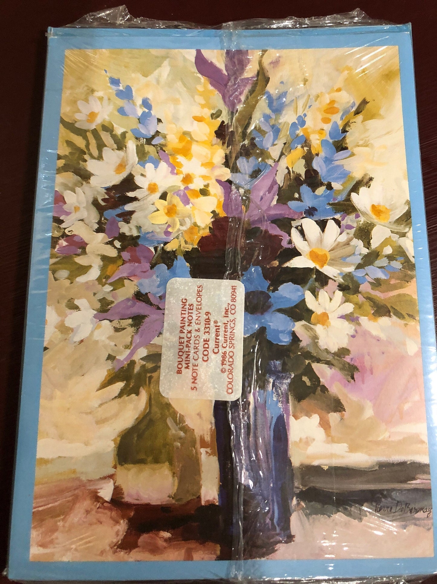 Current, Bouquet Painting, Vintage Collectible 1986, Note Cards, Pack of 5 cards