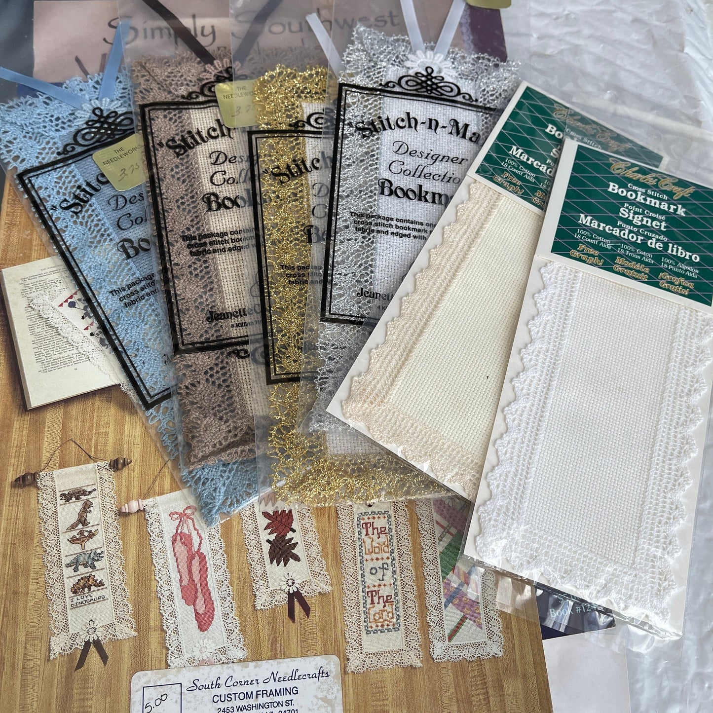 Amazing Book Mark Gift Pack 4 Design Books* and 6 Book Marks* To Stitch On See Pictures and Description*