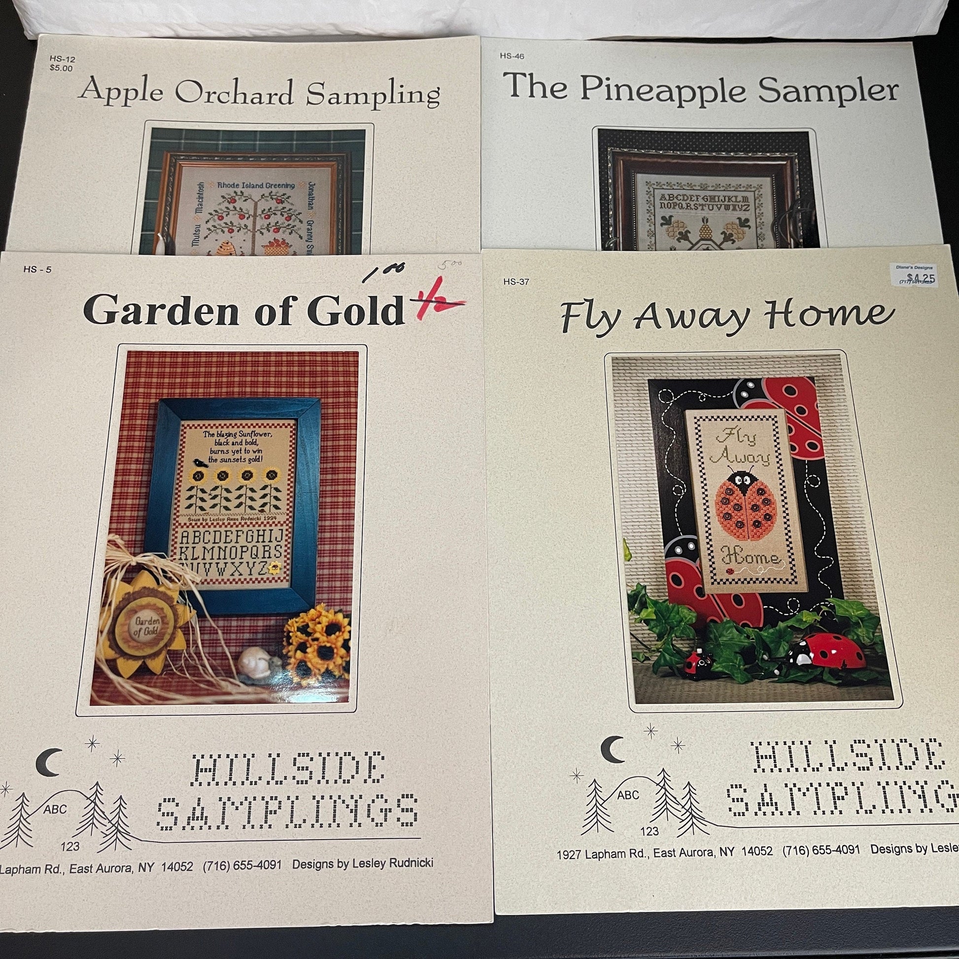 Hillside Samplings Choice of 4 Vintage 1990s Counted Cross Stitch Charts See Pictures and Variations*