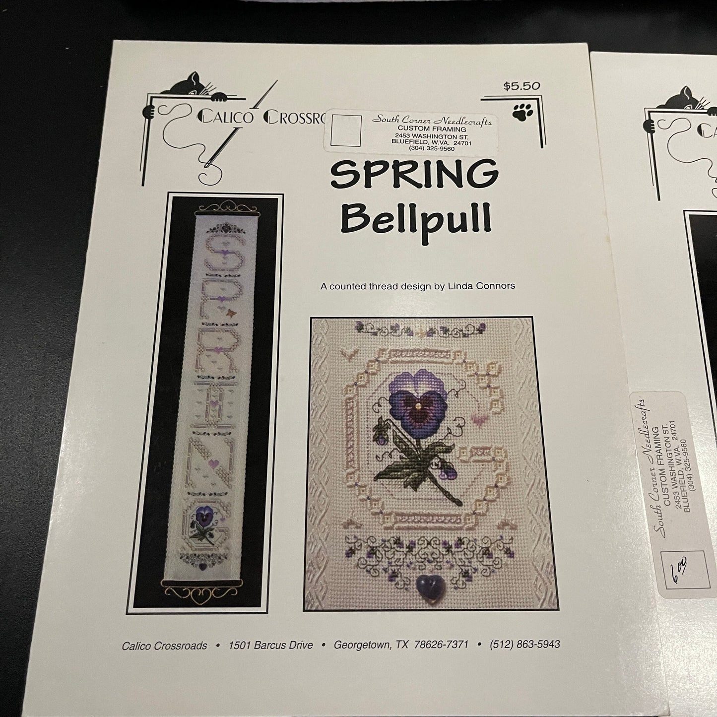 Calico Crossroads Choice of Summer or Spring Bellpulls Vintage 1997 Counted Cross Stitch Charts