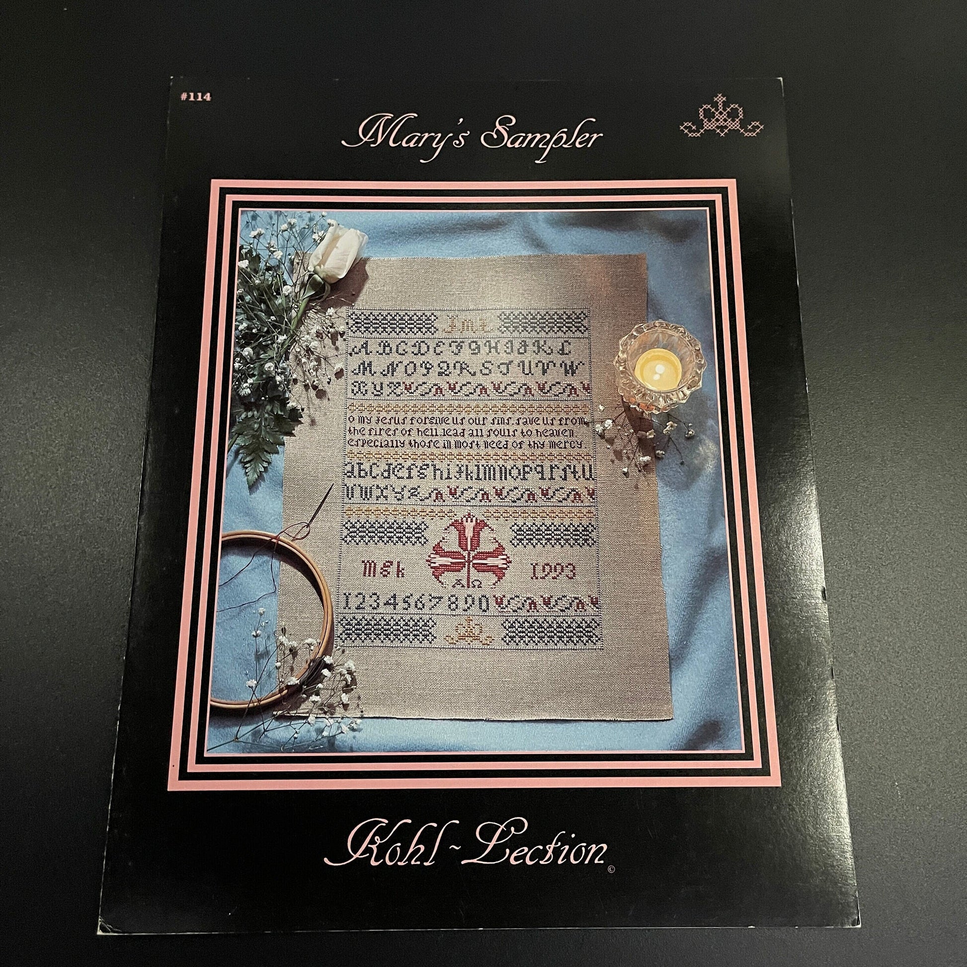 Kohl-Lection Mary&#39;s Sampler Vintage 1993 Counted Cross Stitch Chart